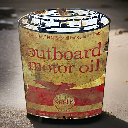 Shell vintage outboard motor - vintage,